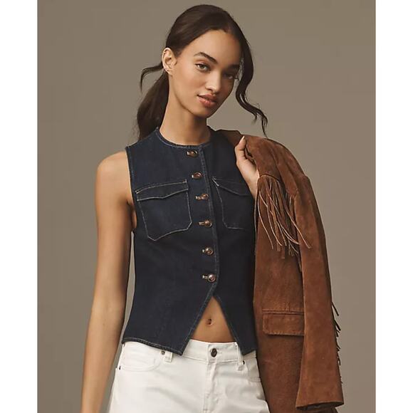 Anthropologie Jackets & Blazers - NWT Anthropologie Mare Mare Denim Vest - Small